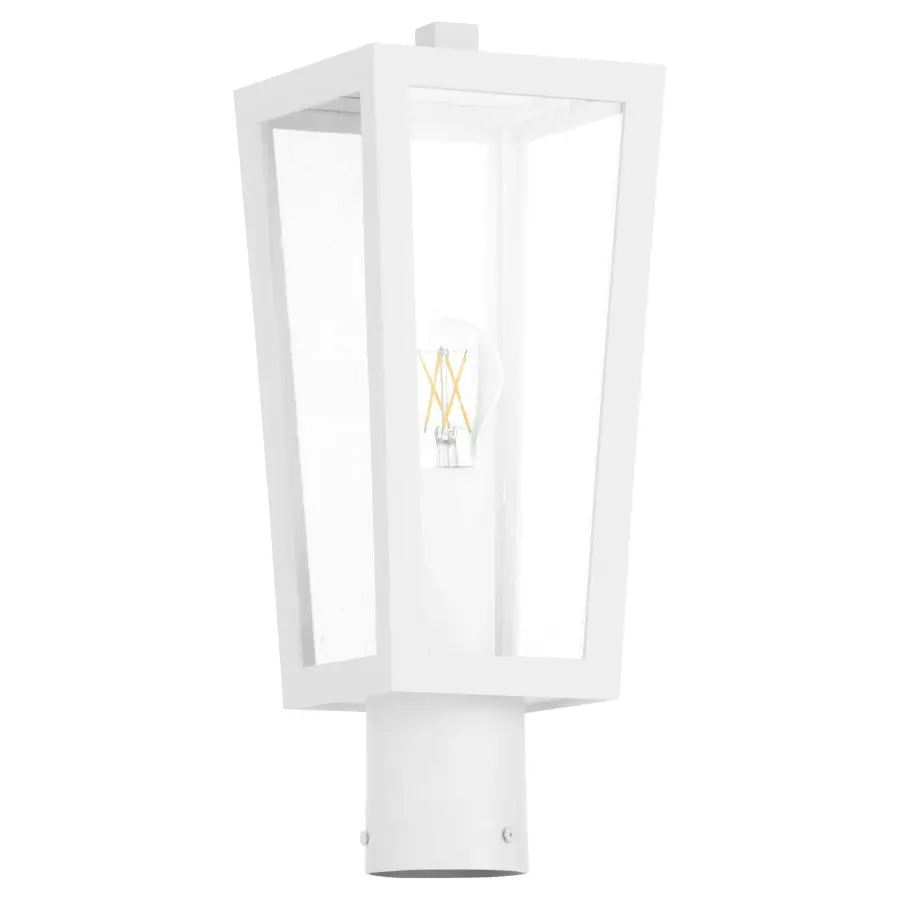 Bravo Outdoor Post Lantern in White - Image 1