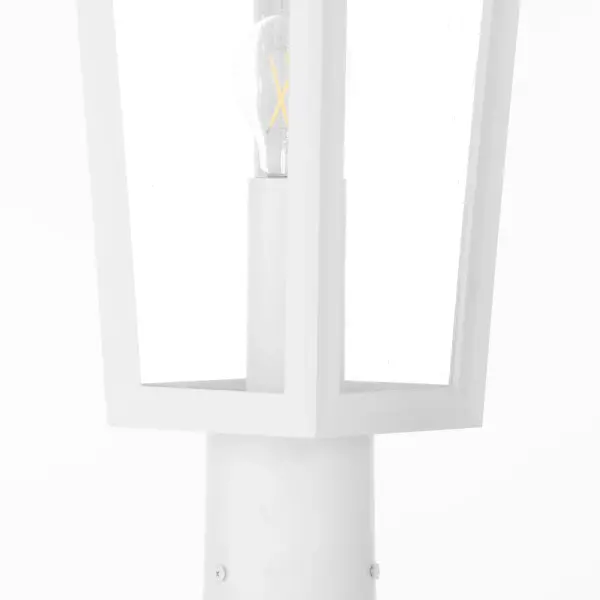 Bravo Outdoor Post Lantern in White - Image 4