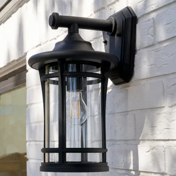 Haley 15" Outdoor Wall Lantern in Noir - Image 3
