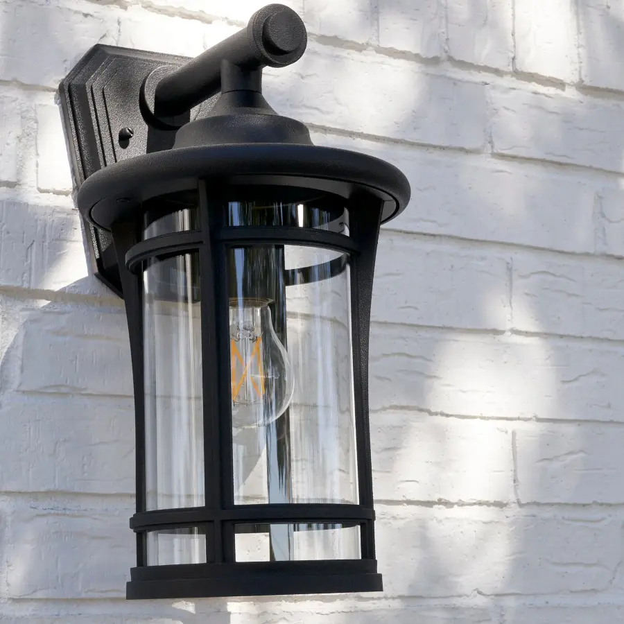 Haley 15" Outdoor Wall Lantern in Noir - Image 4