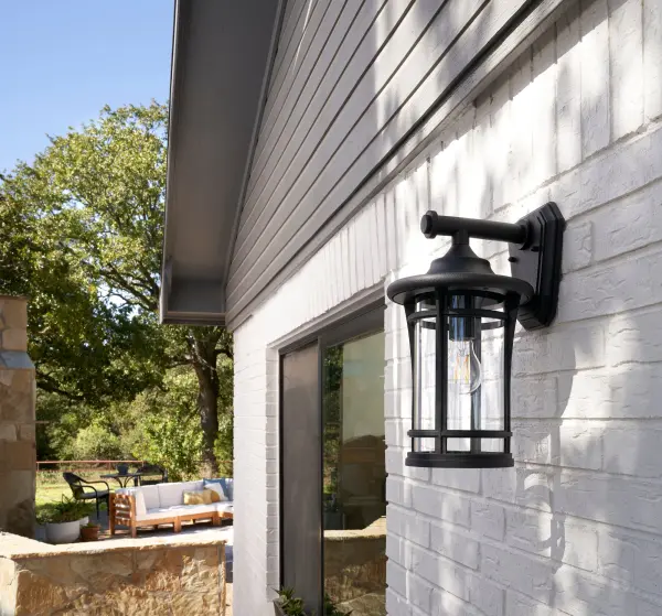 Haley 15" Outdoor Wall Lantern in Noir - Image 5