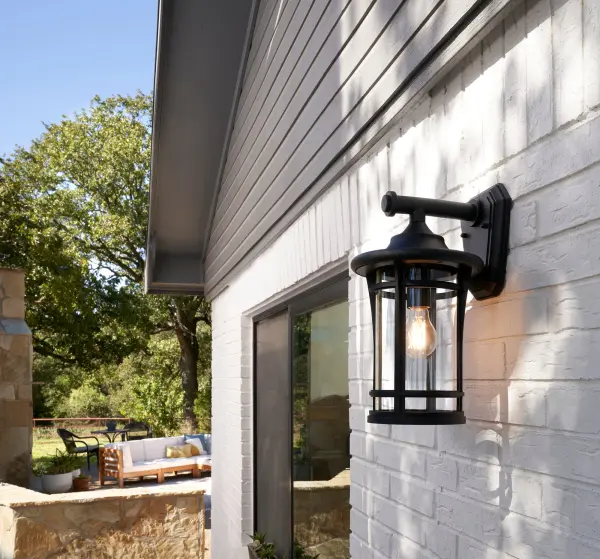 Haley 15" Outdoor Wall Lantern in Noir - Image 6