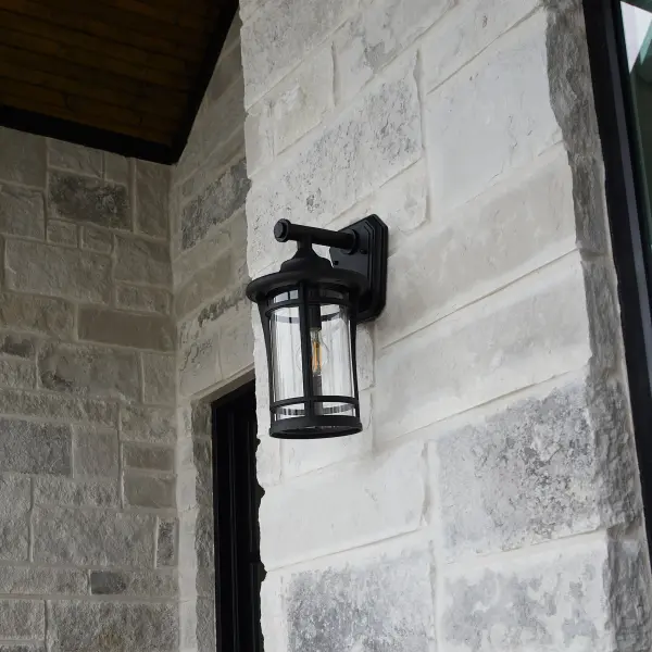 Haley 18" Outdoor Wall Lantern in Noir - Image 3