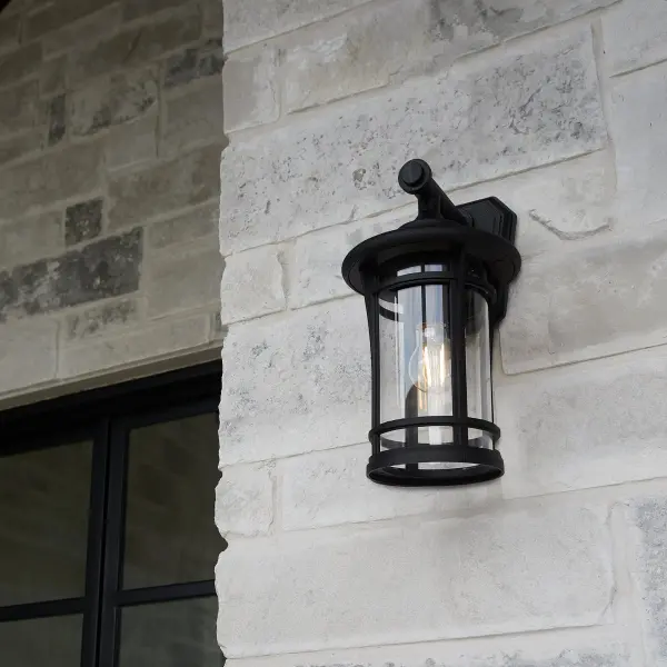Haley 18" Outdoor Wall Lantern in Noir - Image 4