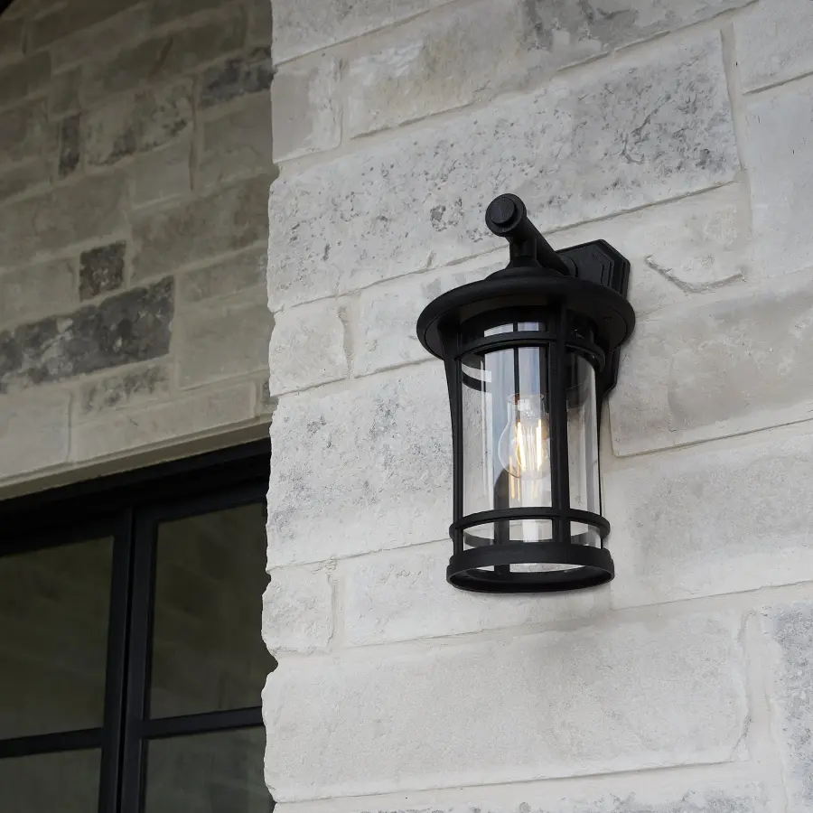 Haley 18" Outdoor Wall Lantern in Noir - Image 4