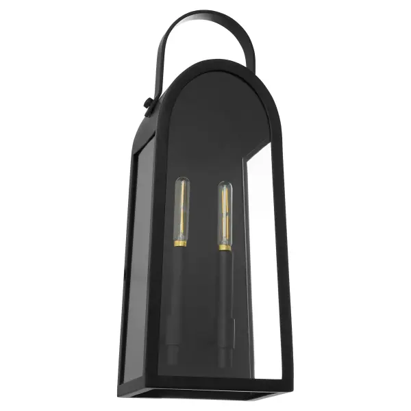 Rossi 20" Outdoor Lantern in Matte Black - Image 1
