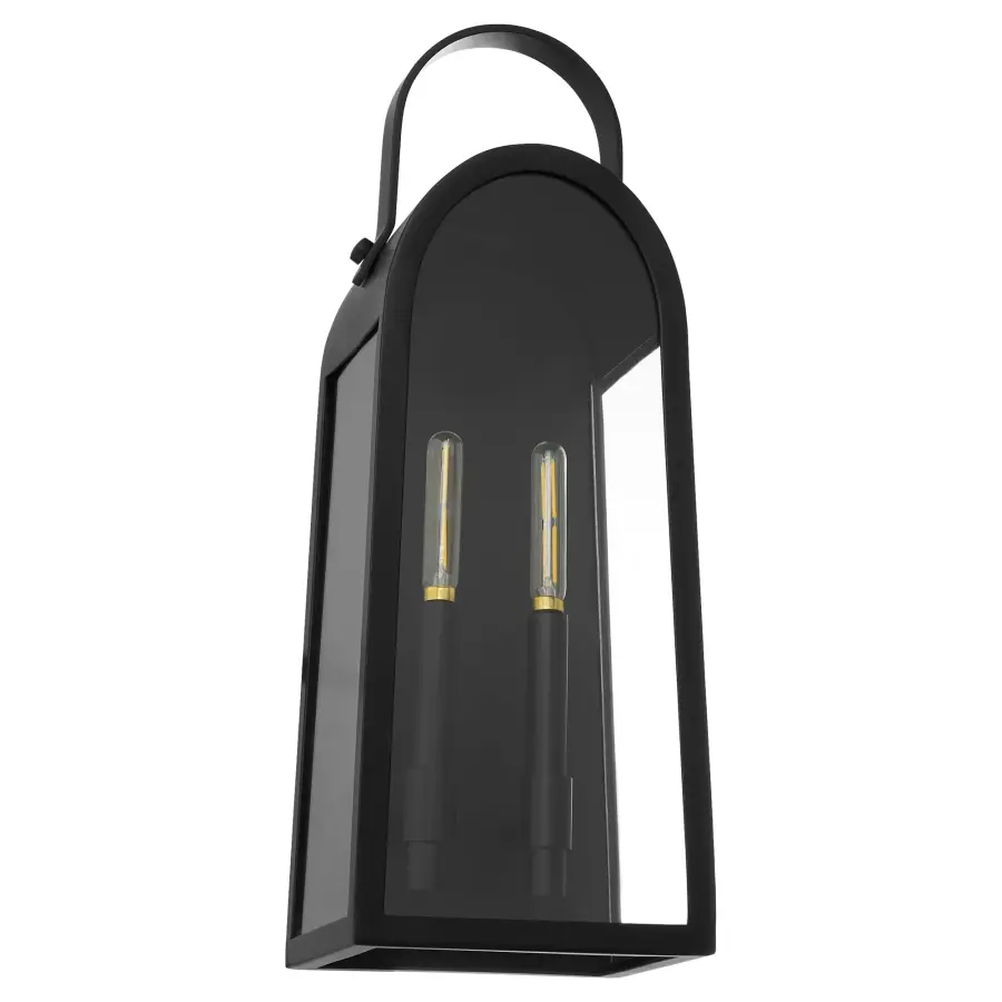 Rossi 20" Outdoor Lantern in Matte Black - Image 1