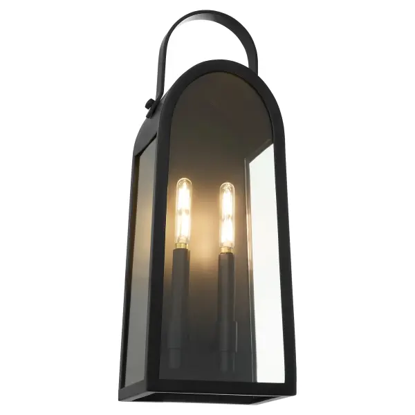 Rossi 20" Outdoor Lantern in Matte Black - Image 2