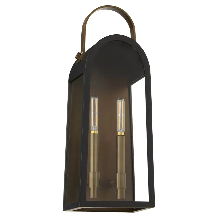 Rossi 20" Outdoor Lantern in Matte Black - Image 1