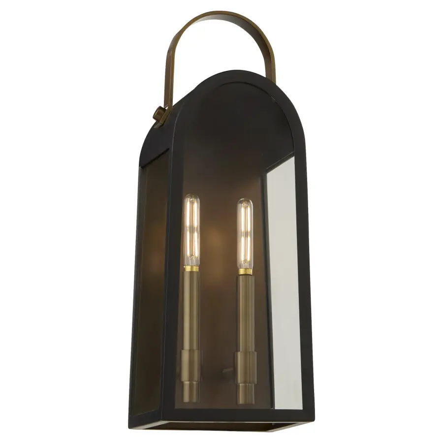 Rossi 20" Outdoor Lantern in Matte Black - Image 2