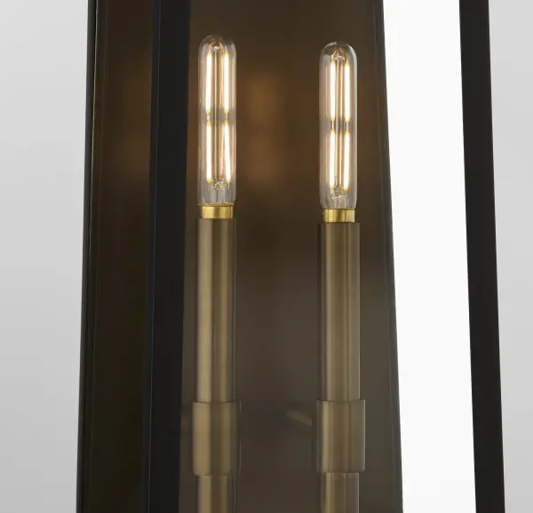 Rossi 20" Outdoor Lantern in Matte Black - Image 3