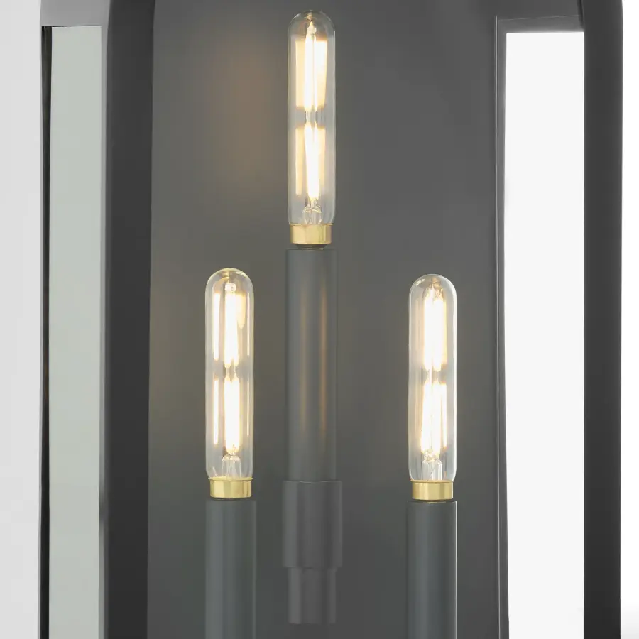 Rossi 25" Outdoor Lantern in Matte Black - Image 3