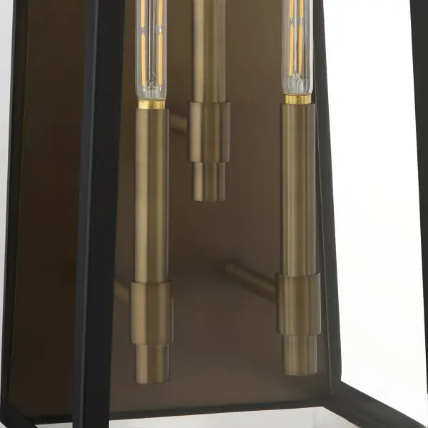 Rossi 25" Outdoor Lantern in Matte Black - Image 3