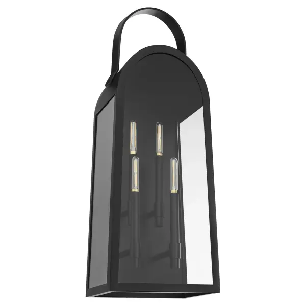 Rossi 30" Outdoor Lantern in Matte Black - Image 1