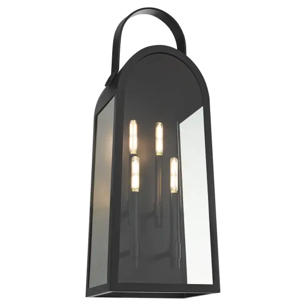 Rossi 30" Outdoor Lantern in Matte Black - Image 2