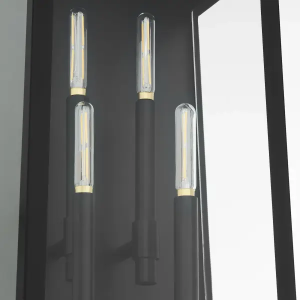 Rossi 30" Outdoor Lantern in Matte Black - Image 3