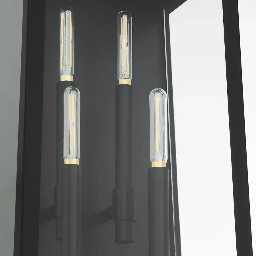 Rossi 30" Outdoor Lantern in Matte Black - Image 3