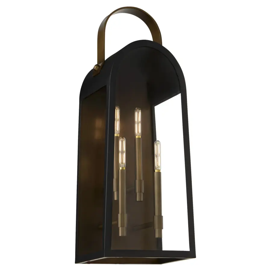 Rossi 30" Outdoor Lantern in Matte Black - Image 2