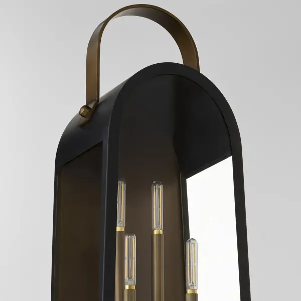 Rossi 30" Outdoor Lantern in Matte Black - Image 3