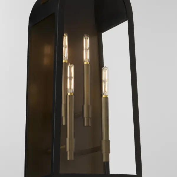 Rossi 30" Outdoor Lantern in Matte Black - Image 4