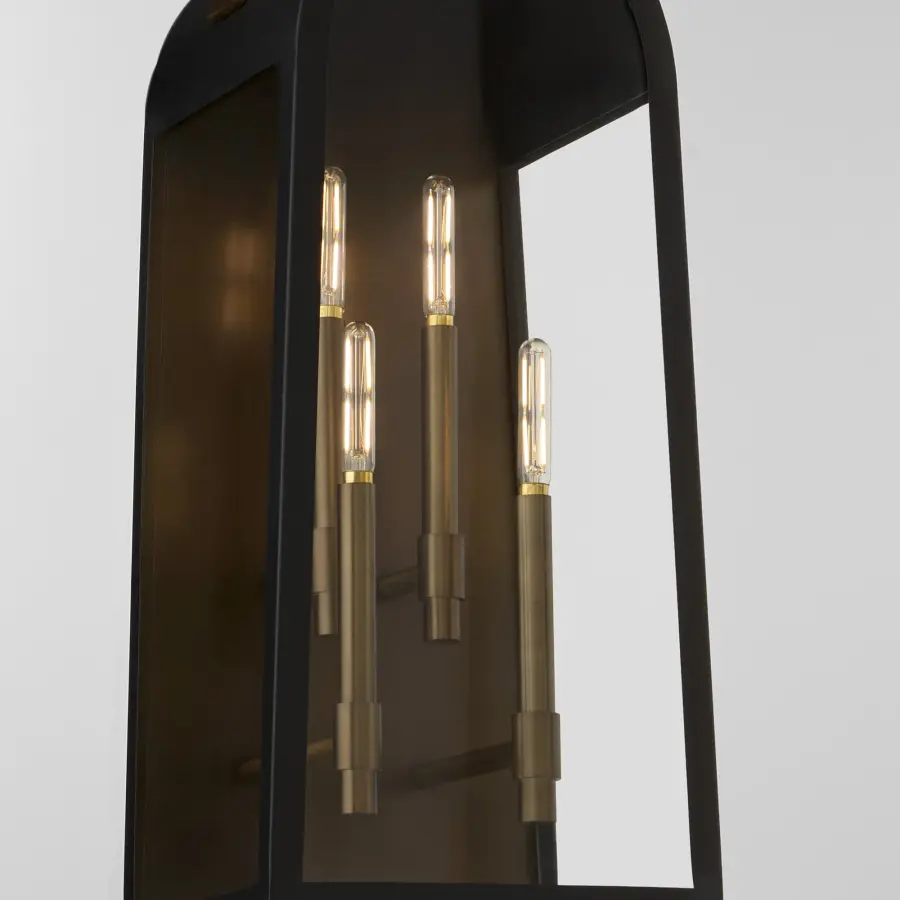 Rossi 30" Outdoor Lantern in Matte Black - Image 4