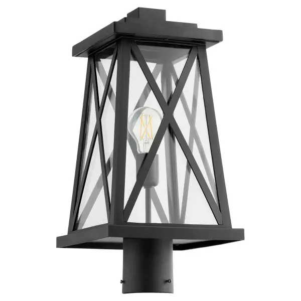The Artesno 16" post light combines traditional styling with durable textured black finish. Its distinctive X-brace design creates architectural interest while providing warm, welcoming illumination for pathways, driveways, and outdoor living areas.