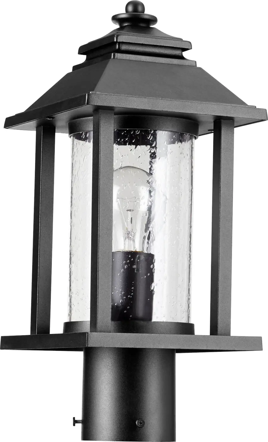 Crusoe Black Transitional Outdoor Post Light
