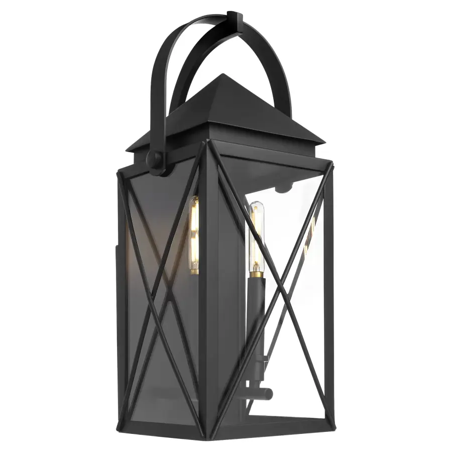 Mystic 20" Outdoor Wall Lantern in Matte Black - Image 2
