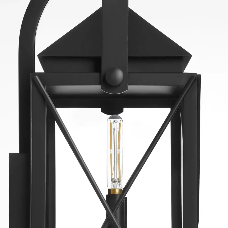 Mystic 20" Outdoor Wall Lantern in Matte Black - Image 4