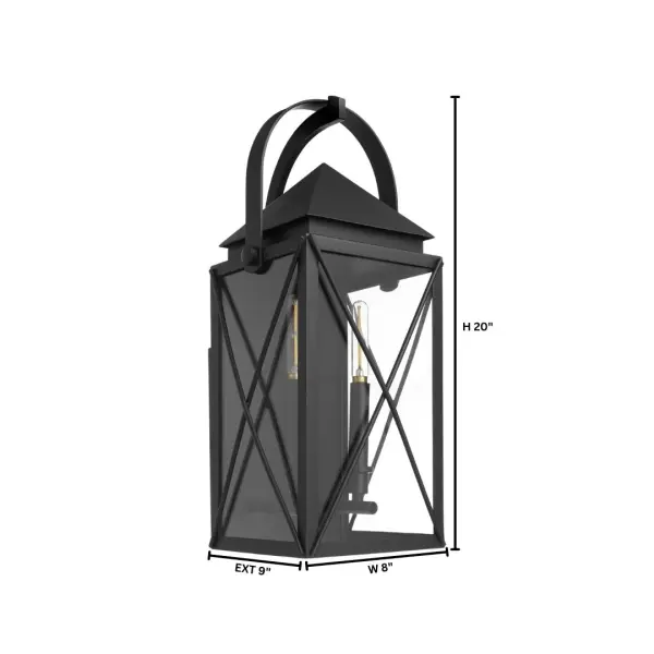 Mystic 20" Outdoor Wall Lantern in Matte Black - Image 10