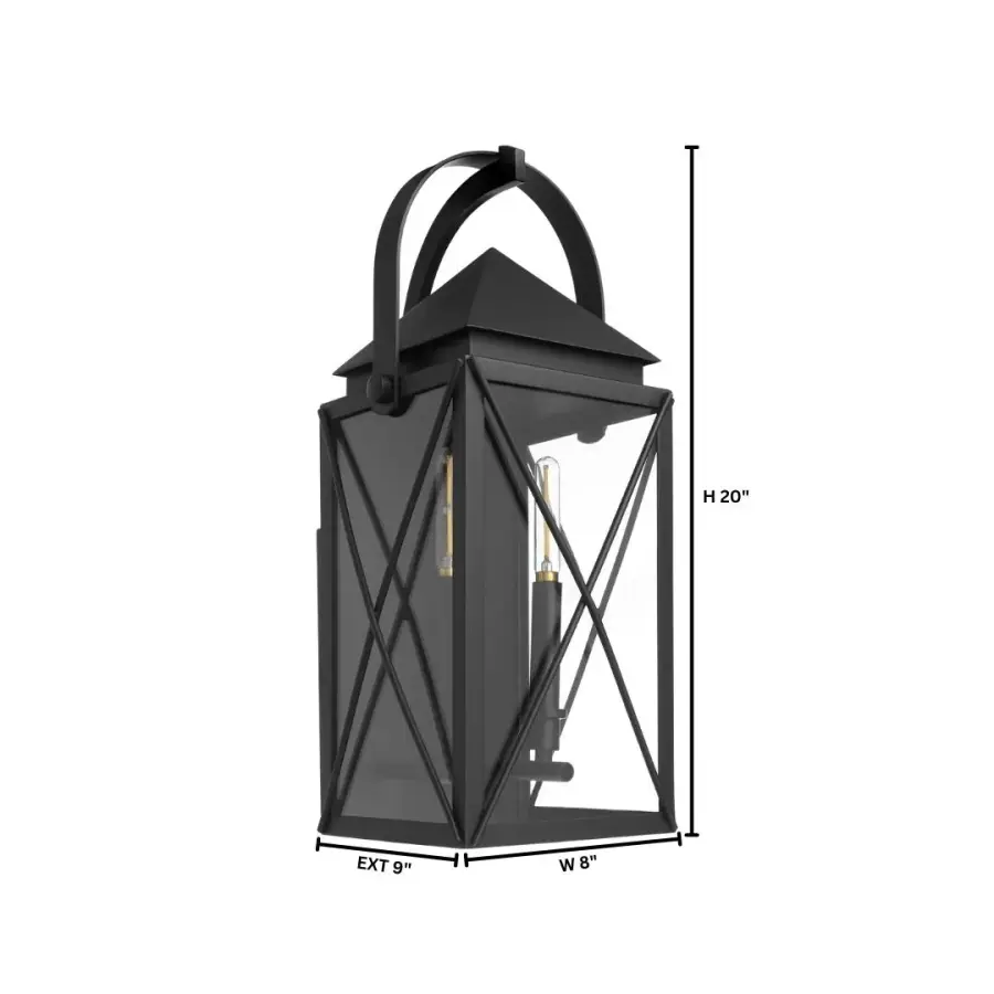 Mystic 20" Outdoor Wall Lantern in Matte Black - Image 10