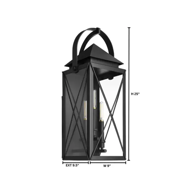 Mystic 25" Outdoor Wall Lantern in Matte Black - Image 5