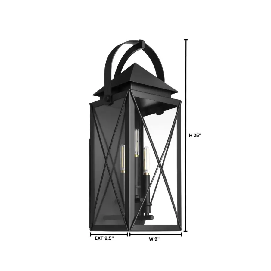 Mystic 25" Outdoor Wall Lantern in Matte Black - Image 5
