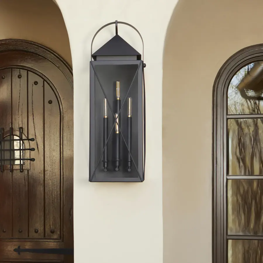 Mystic 30" 4-Light Outdoor Wall Lantern in Matte Black - Image 6