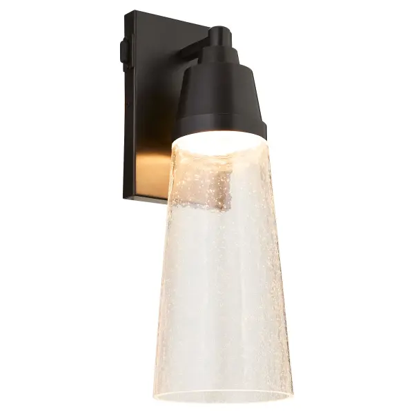 The Altamonte 18" lantern combines modern LED technology with transitional design. Features selectable color temperature (2700K-6500K), seeded glass for soft ambient glow, and focused downlight for task lighting. - alternate view