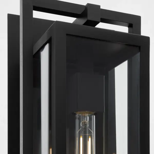 Marco 15" Outdoor Lantern in Textured Black - Image 3