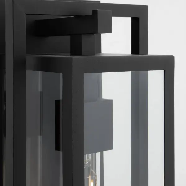 Marco 15" Outdoor Lantern in Textured Black - Image 4