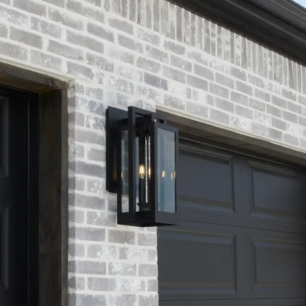 Marco 15" Outdoor Lantern in Textured Black - Image 5