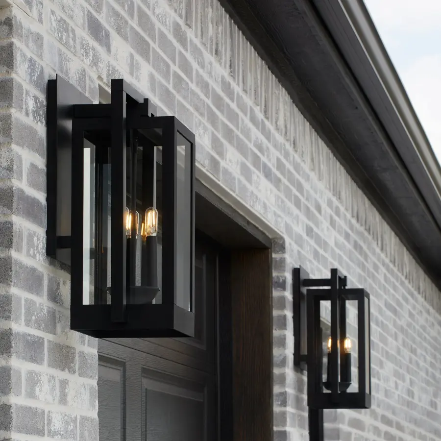 Marco 15" Outdoor Lantern in Textured Black - Image 7