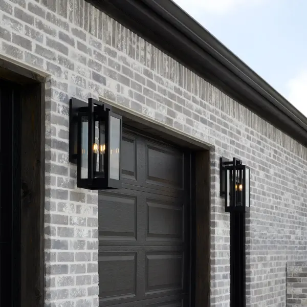 Marco 15" Outdoor Lantern in Textured Black - Image 8