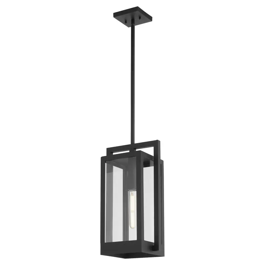 Marco 18" Outdoor Pendant in Textured Black - Image 2