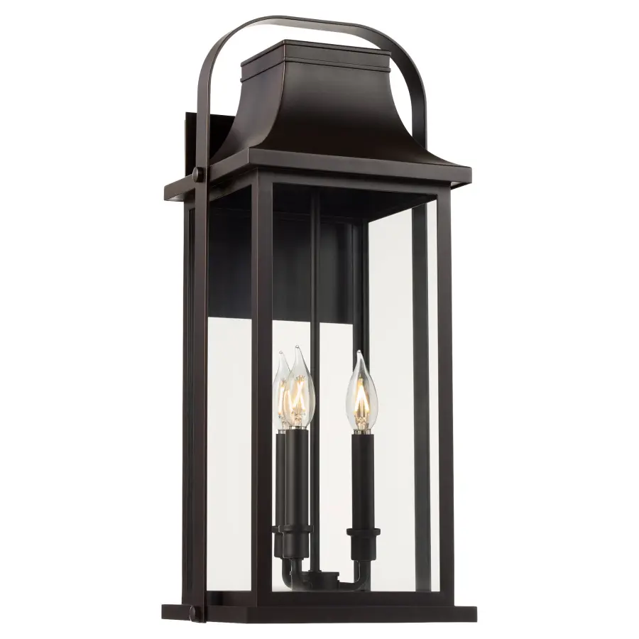 Downey 23" 3-Light Outdoor Lantern in Bronze - Image 2