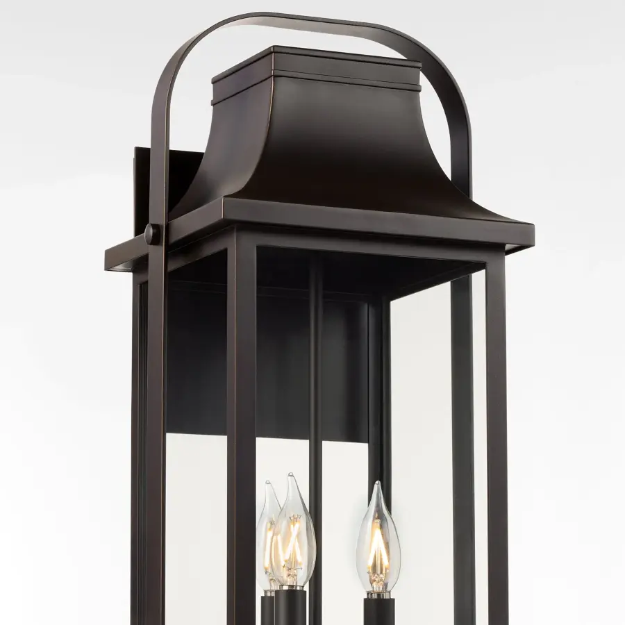 Downey 23" 3-Light Outdoor Lantern in Bronze - Image 3