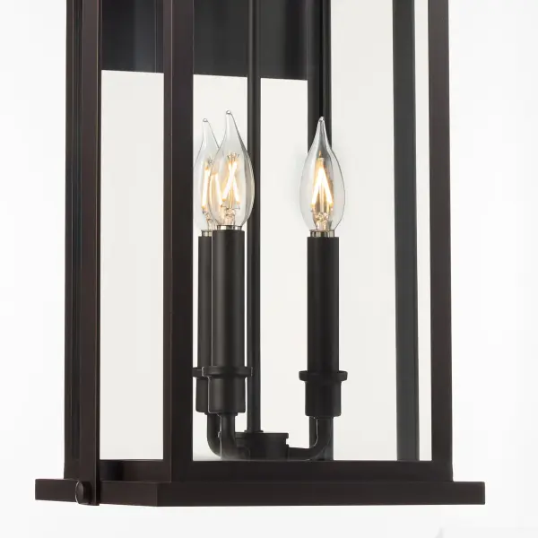 Downey 23" 3-Light Outdoor Lantern in Bronze - Image 4