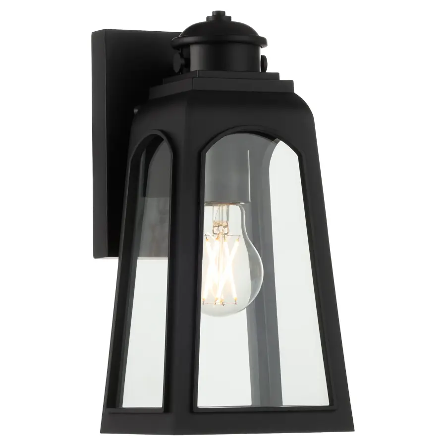 Francis 12" Outdoor Lantern in Matte Black - Image 1
