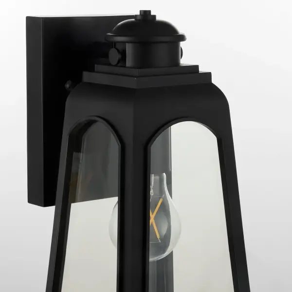 Francis 12" Outdoor Lantern in Matte Black - Image 3