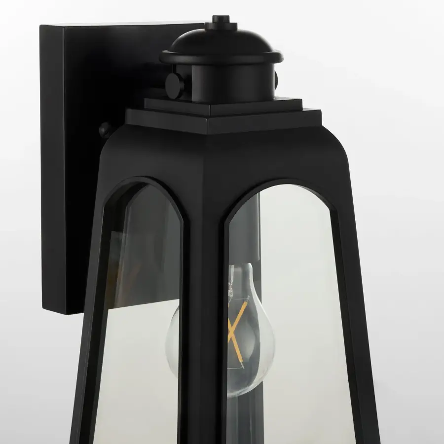Francis 12" Outdoor Lantern in Matte Black - Image 3