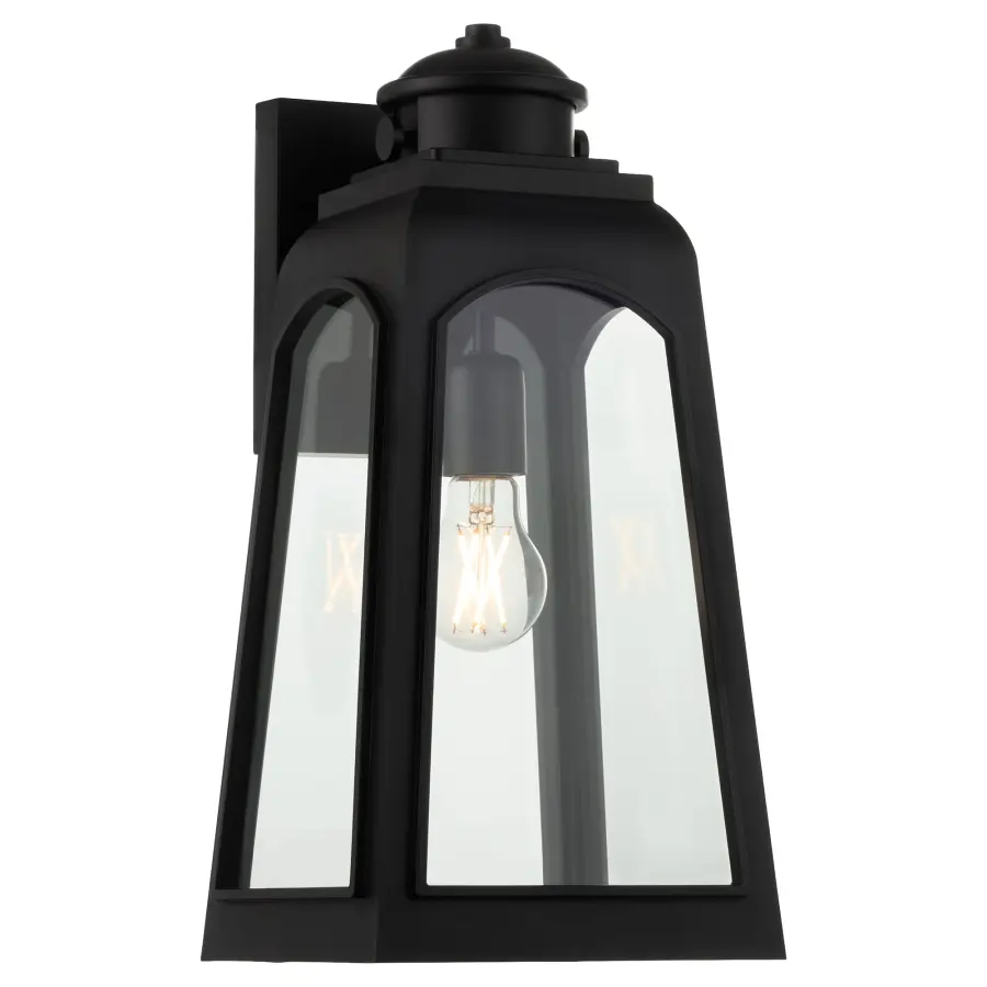 Francis 17" Outdoor Lantern in Matte Black - Image 2