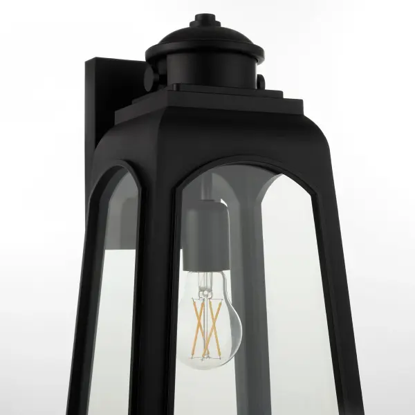 Francis 17" Outdoor Lantern in Matte Black - Image 3