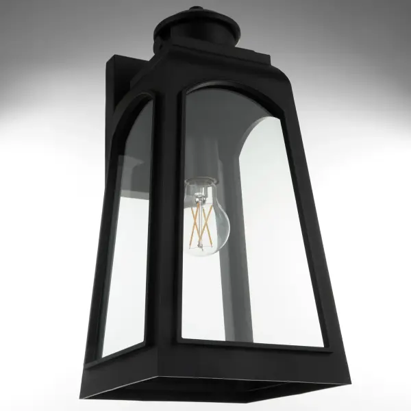 Francis 17" Outdoor Lantern in Matte Black - Image 4